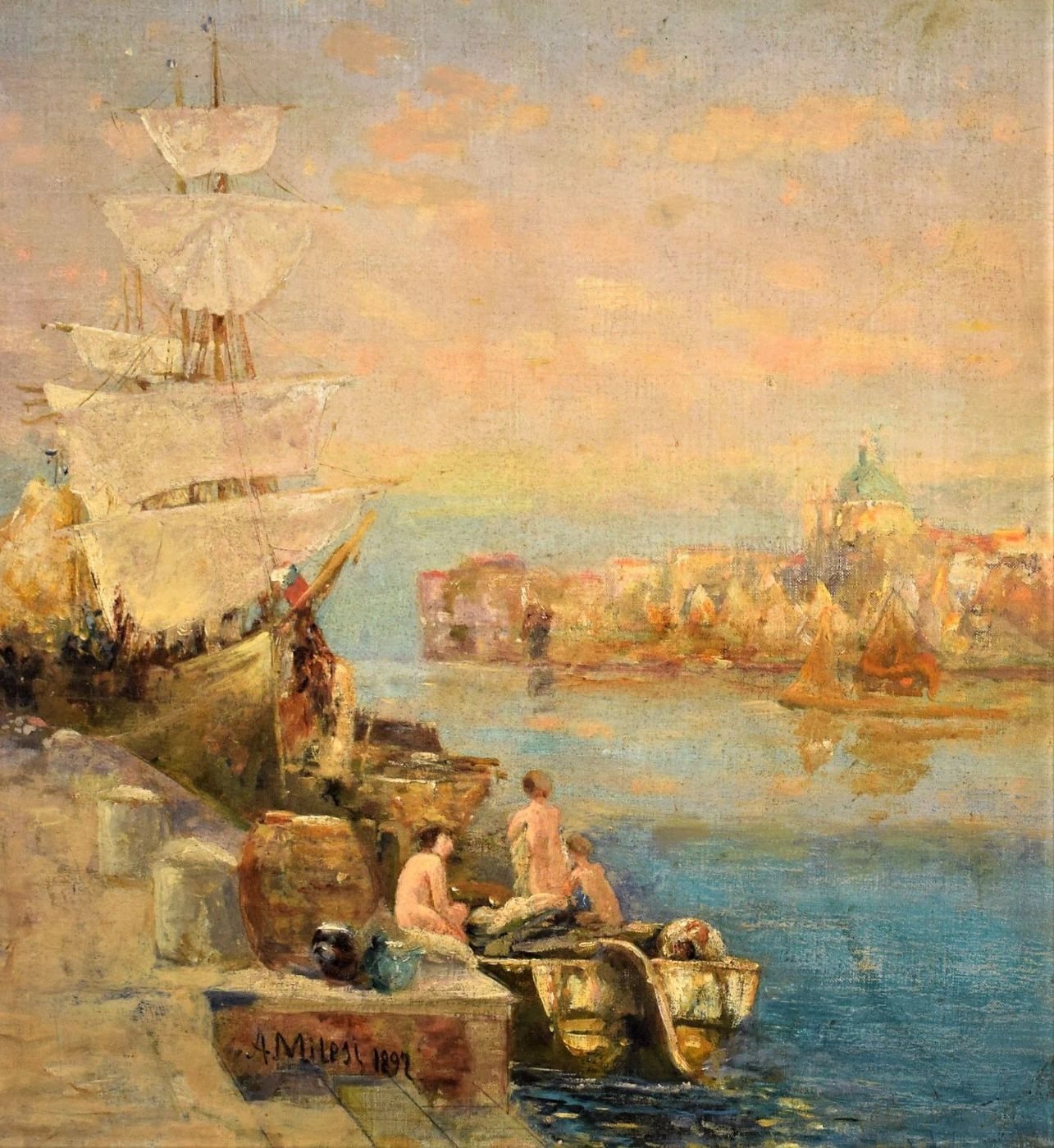 Scena animata sul Canal Grande - dettaglio